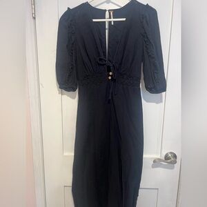 Free People Black Midi Dress